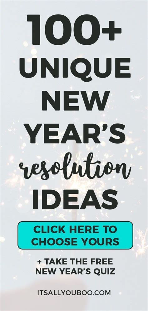 The Ultimate List Of Unique New Years Resolution Ideas New Years