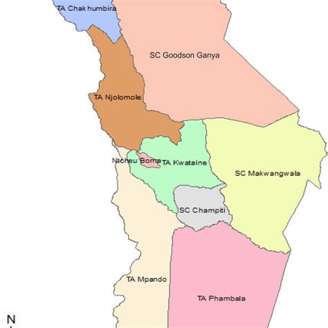 Map Of Ntcheu District Showing Traditional Authorities Abbreviations