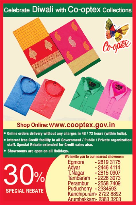 Co Optex Chennai Handloom Fabrics Stores Sales Offers Numbers