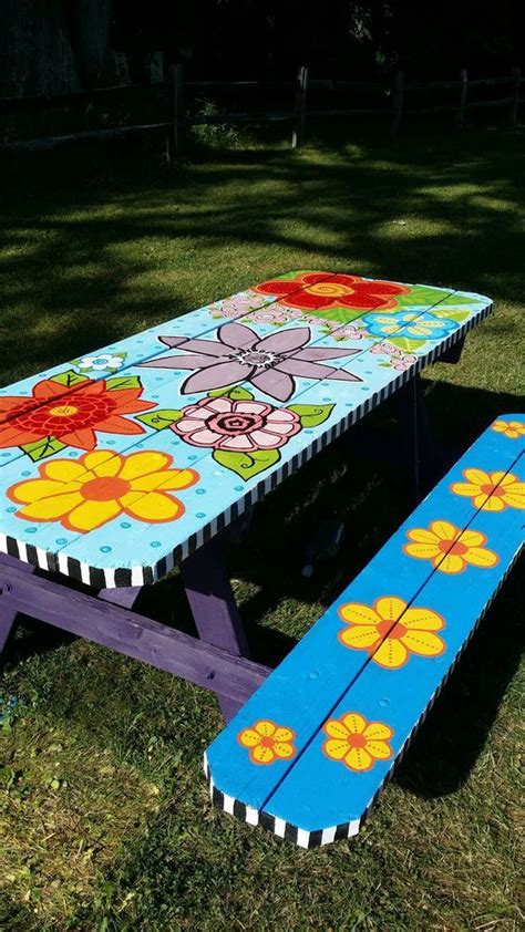 30 Painted Picnic Table Ideas