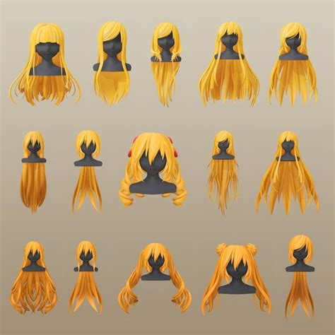 Hair Girl Anime 3d Model Turbosquid 1681944