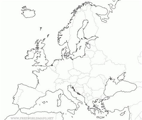 Eastern Europe Printable Blank Map Royalty Free Country Borders