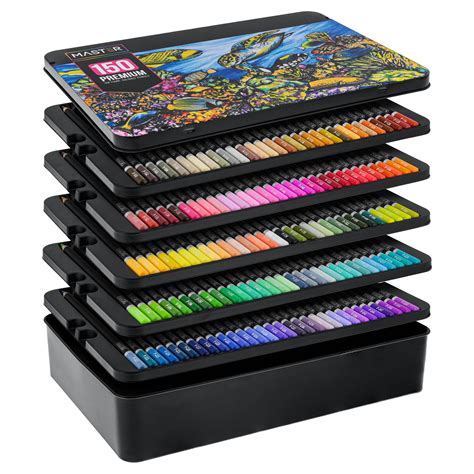 Master Colored Pencil Mega Set Soft Core Vibrant Colors Pro