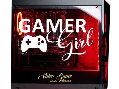 Video Game Wall Decal Gamer Girl Decal Gaming Room Decor Etsy