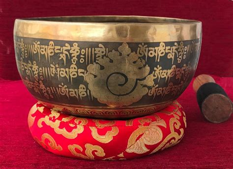 Handmade Mantra Carved Tibetan Singing Bowl Inch