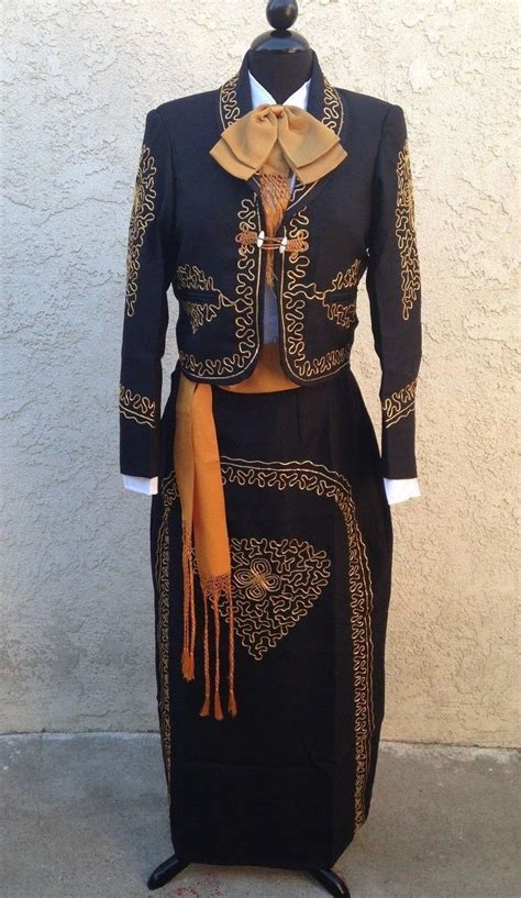 Details About Mexican Charra Mariachi Suit Size 40 From Mexico 5 Pieceset Traje Charra Talla40