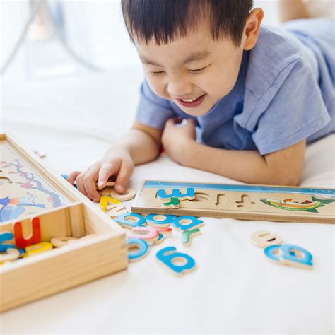 Melissa And Doug See And Spell Wooden Educational Toy With 8 Double Sided