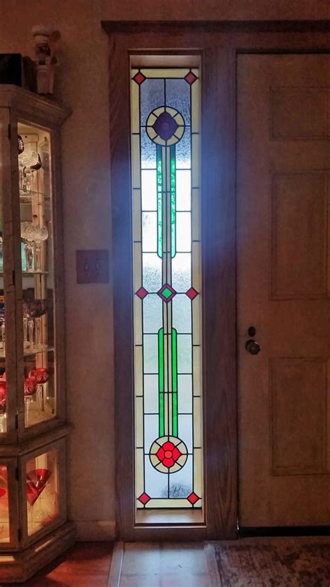 Simple And Classic The ”shelton” Stained Glass Window Panel Or Cabinet Insert
