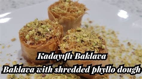 Kadayıflı Baklava Baklava with Kadaif Shredded Phyllo Dough YouTube