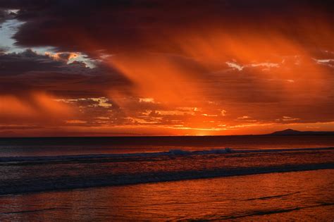 Free Images Rain Sunset Afterglow Horizon Red Sky At Morning