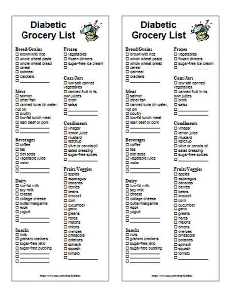 Printable Diabetic Food Chart Free Printable Graphics