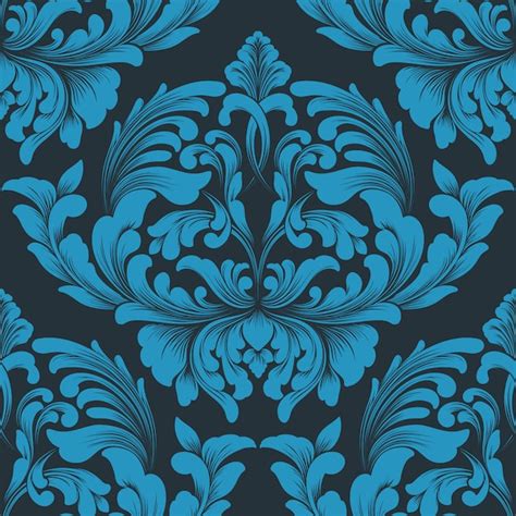 Free Vector Vector Damask Seamless Pattern Element Classical Luxury