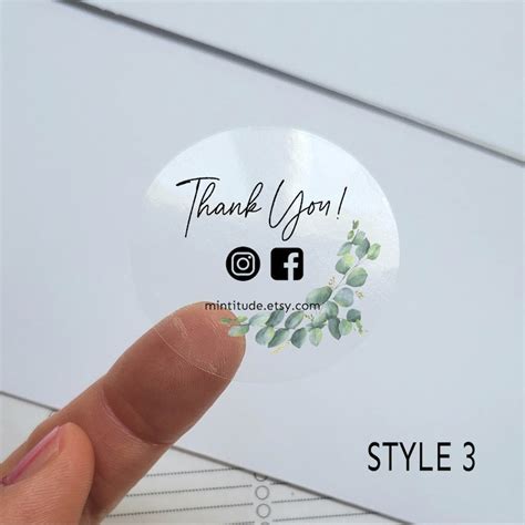 Custom Clear Round Stickers Personalized Circle Labels Etsy Australia