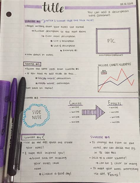 My Notes Template College Notes Organization Outline Notes Notes