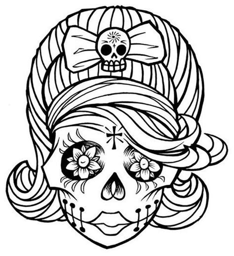 Free shipping on orders over $25.00. sugar skull | Skull coloring pages, Sugar skull drawing ...