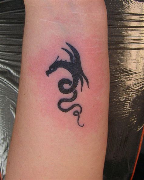 Wee Little Tribal Dragon By Dethzen On Deviantart Dragon Tattoo For