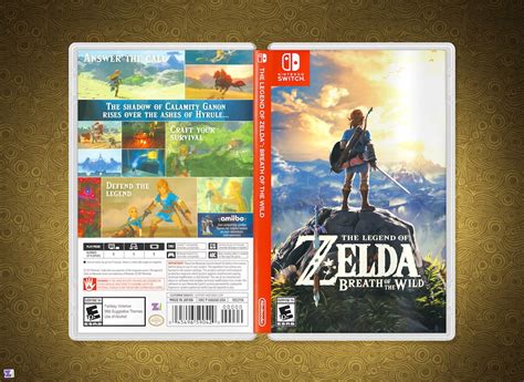 The Legend Of Zelda Breath Of The Wild Game Case Quality Replacement