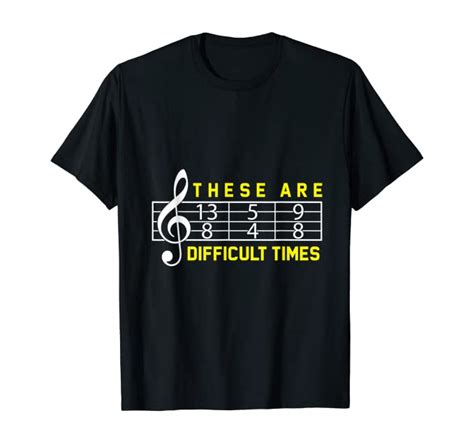 These Are Difficult Times Music Sheet Funny Musician Band T Shirt Clothing In 2021