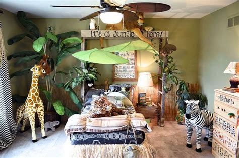 #jungle #jungle theme #jungle themed room #aesthetic #room aesthetic #room designs #jungle design #bedroom ideas #fantasy #nature #jungle aesthetic. Jungle Themed Bedroom | Bedroom themes, Jungle bedroom ...