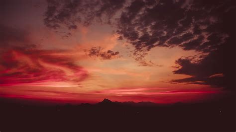 2560x1440 Sunset Mountains Clouds 1440p Resolution Wallpaper Hd