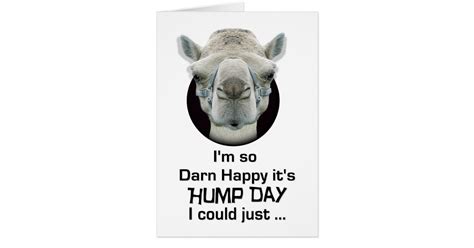 Happy Hump Day Funny Camel Spit Card Zazzle