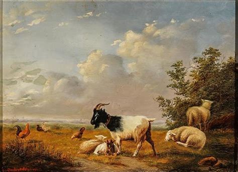 Eugène Verboeckhoven Belgian 1799 1881 Sheep And Goats In