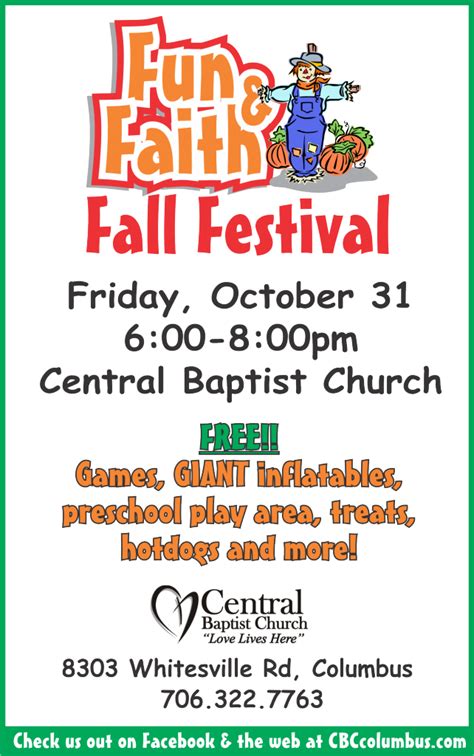 Fun And Faith Fall Festival At Central Baptist Church