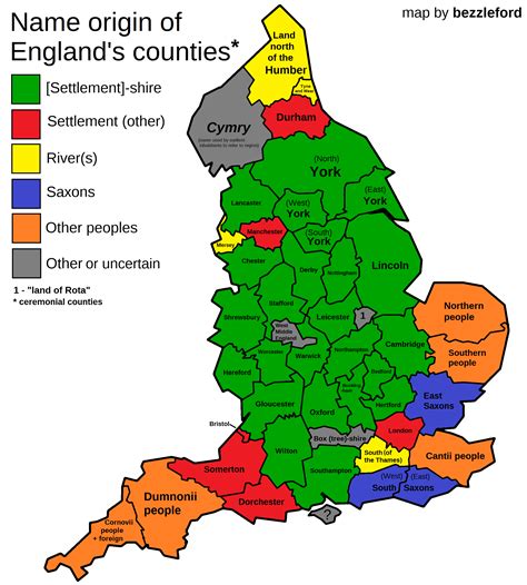 The Origin Of The Names Of Englands Historic Counties Natrainner