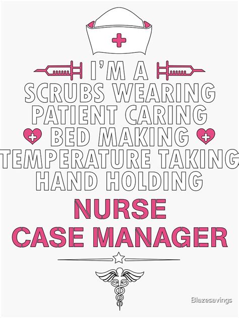 Nurse Case Manager Cute Quote Stickers By Blazesavings Redbubble