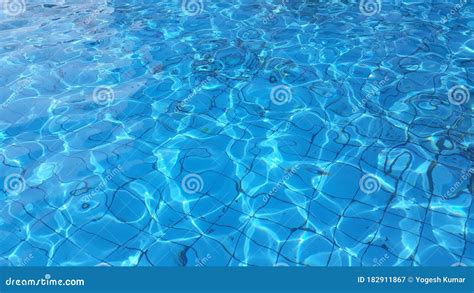 Clear Blue Water Of Swimming Pool Stock Image Image Of Water Crystal