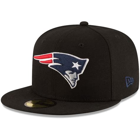 New Era New England Patriots Black 59fifty Fitted Hat