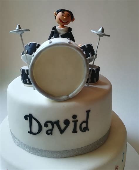 Torta Baterista Drummer Cake Fodant By Entretetortas Cake Piping