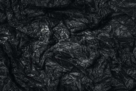 Background With Crumpled Black Paper Texture Stock Photo Image Of