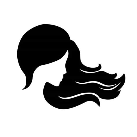 Black Hair Salon Silhouettes Illustrations Royalty Free Vector