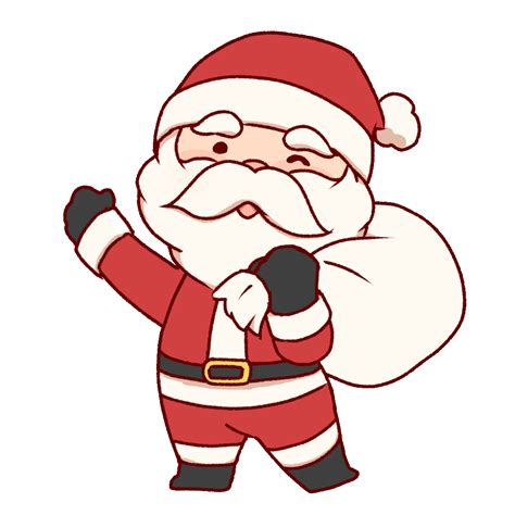 Animated Illustration Of A Santa Claus Waving His Hand Ugokawa