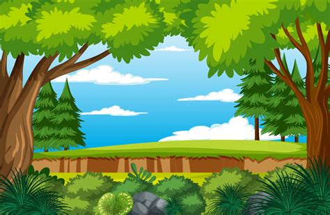 Cartoon Forest Environment Background 7252738 Vector Art At Vecteezy