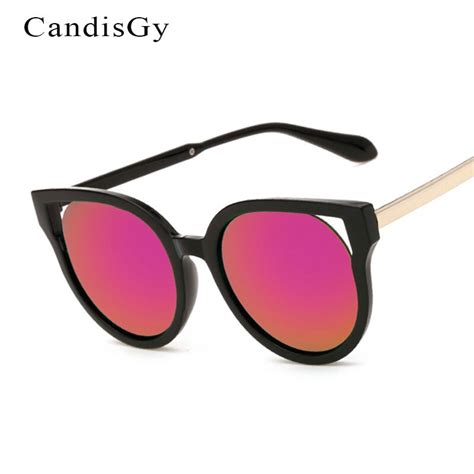 fashion cat eye hollow out mirror sunglasses women 2019 new brand designer lady female sun