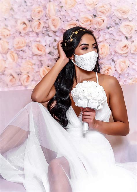 Thee Glamour Life Thee Glamour Bride Wedding Face Mask Satin Face Mask