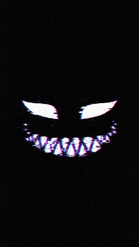 Download Black Creepy Smile Wallpaper