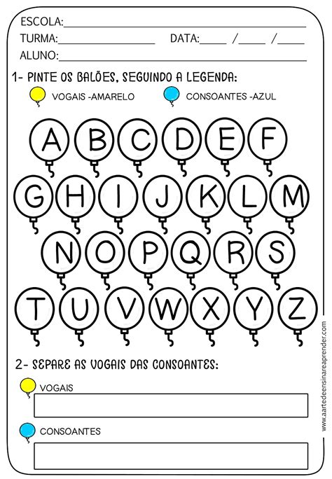 Alfabeto Para Colorir Vogais Consoantes Atividades Para Educa O Fe