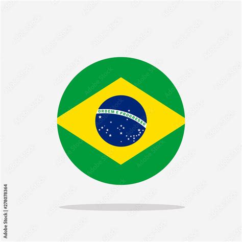 brazil flag icon sign template color editable brazil national symbol vector illustration for