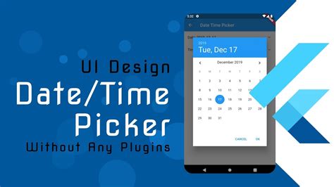 Flutter Ui Tutorials Date Time Picker Without Using Any Plugins Youtube