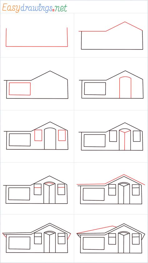 How To Draw A House Step By Step 10 Easy Phase