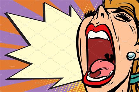 We did not find results for: Close-up face pop art woman screaming rage | Pop art, Rage ...