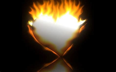 Flaming Heart Fire Flames Heart Hd Wallpaper Peakpx