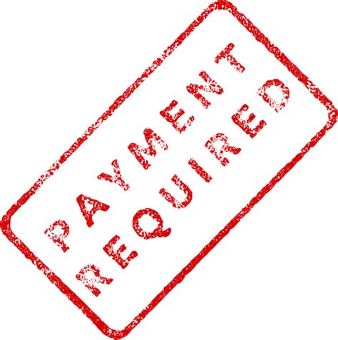 Red Payment Required Stamp Vector Drawing Public Domain Vectors