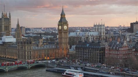 Palace Of Westminster And Abbey From London Eye At Dusk Rlondon