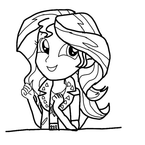 Sunset Shimmer Equestria Girls My Little Pony Coloring Pages