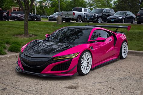 Pink Acura NSX At Car Show In Bolingbrook IL BenLevy Com