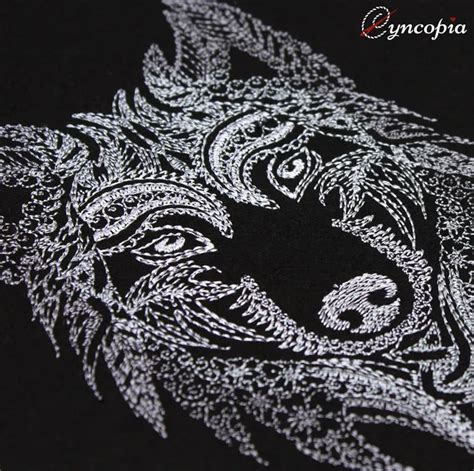 Stickdatei Wolf Zendoodle